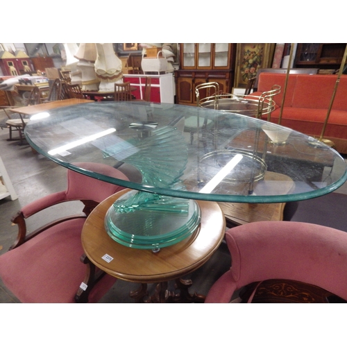 2374 - A stepped glass coffee table