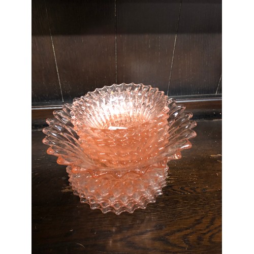 2306 - A selection of 1930's pink glass