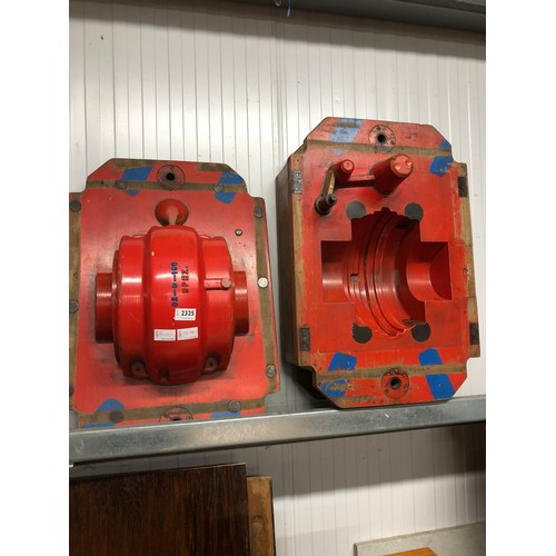 2325 - Two Industrial wooden factory moulds   (R)  £25