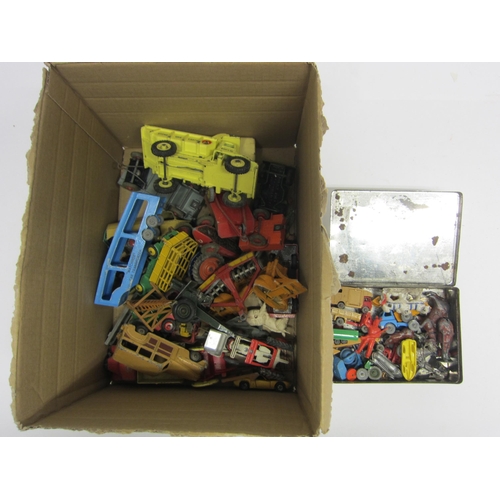 9231A - Assorted playworn diecast vehicles including Dinky, Lesney Matchbox Series etc