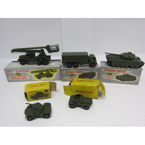 9236 - Five boxed Dinky Toys diecast military vehicles to include no's 651, 667, 622, 676 and 670 (5)