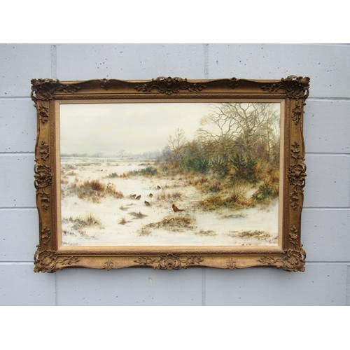 COLIN BURNS (b.1944) (ARR) An ornate gilt framed oil on canvas, winter ...