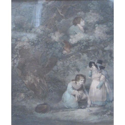 4454 - After Zuccarelli engraved by I. Wagner two 18th Century landscapes depicting females relaxing by wat... 