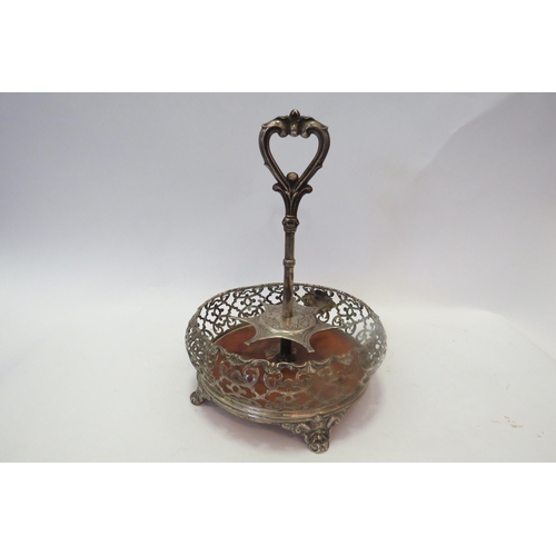 1349 - A silver condiment stand