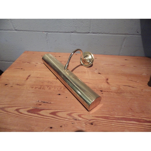 1079 - A brass picture lamp, 37cm long     (E) £10-20