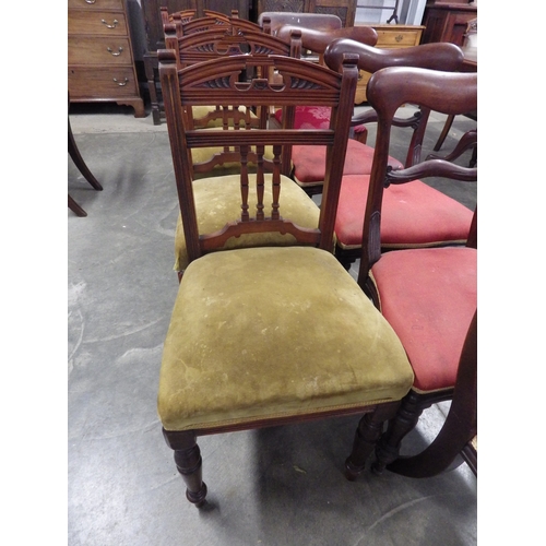 2205 - Four Edwardian mahogany dining chairs and one other   (E) £8-12