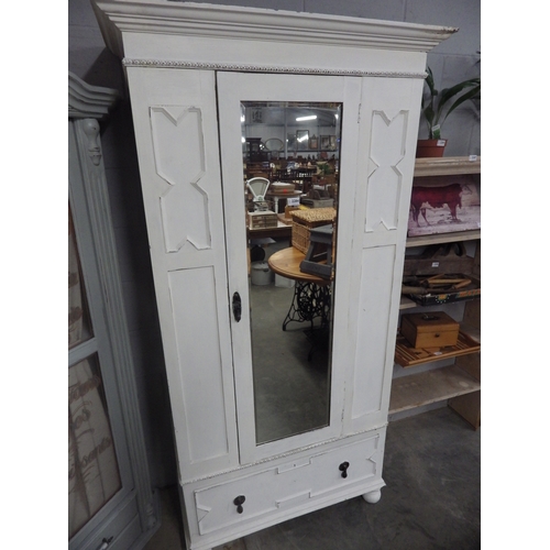 2320 - An Edwardian painted oak wardrobe   (E) £8-12