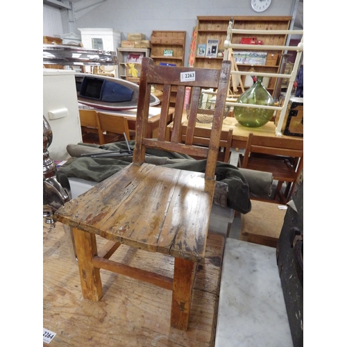 2263 - A rustic provincial Irish pine child’s chair