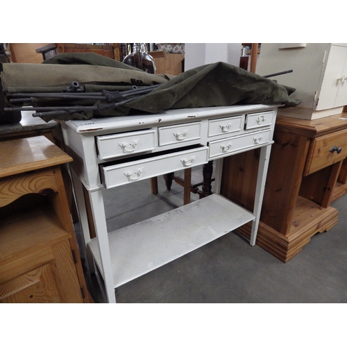 2269 - A painted four small drawers over two drawer hall table