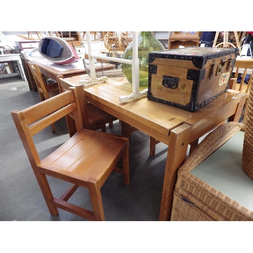 2284 - A modern pine table and four chairs   (E) £8-12