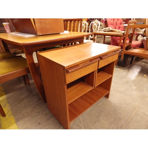 2352 - A teak two drawer unit