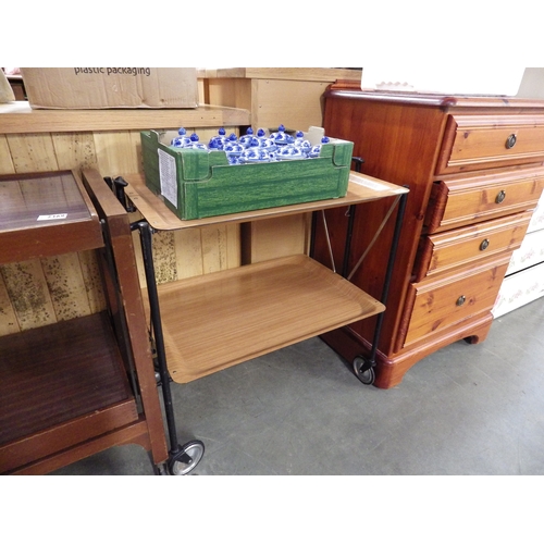 2371 - A 1960's folding teak tea trolley