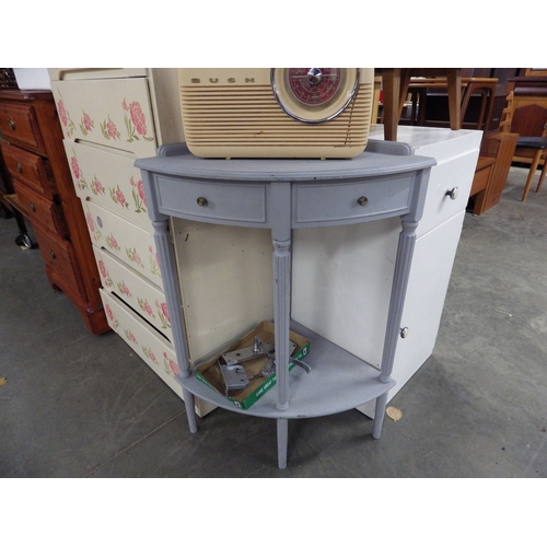 2374 - A 1950's painted chest of six drawers, pot cupboard and corner table