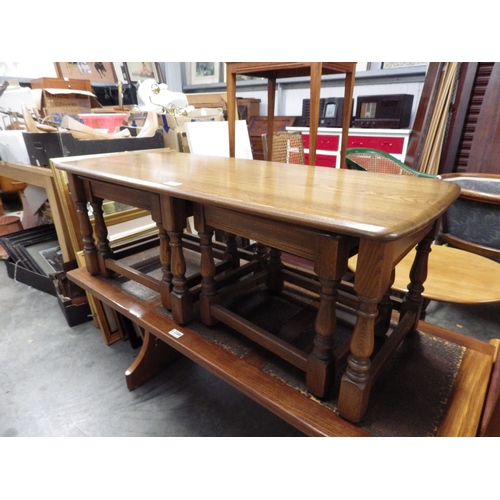 2388 - An Ercol Golden Dawn Colonial coffee table with two fitting tables      (E) £20-40