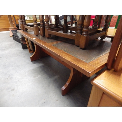 2389 - A G-Plan copper top teak coffee table