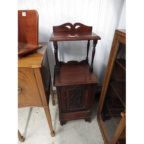 2441 - An Edwardian mahogany coal perdonium