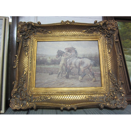 1217 - A Wright Barker oleograph in gilt frame, 29.5cm x 39cm image size