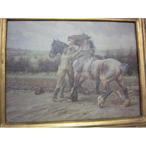 1217 - A Wright Barker oleograph in gilt frame, 29.5cm x 39cm image size