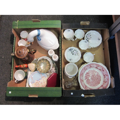 1235 - Two boxes of mainly ceramics including Royal Albert 