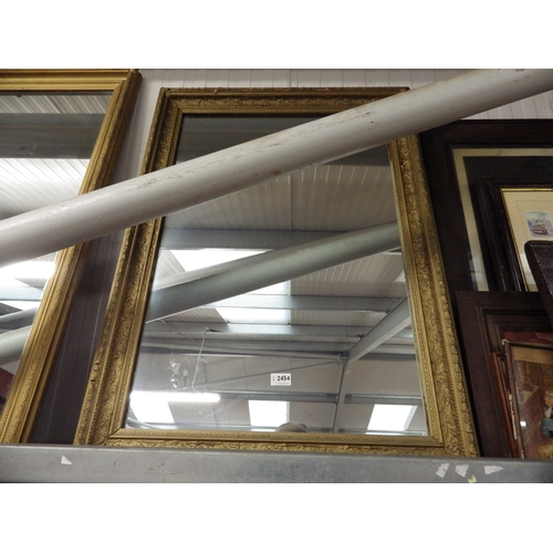 2454 - A gilt framed mirror