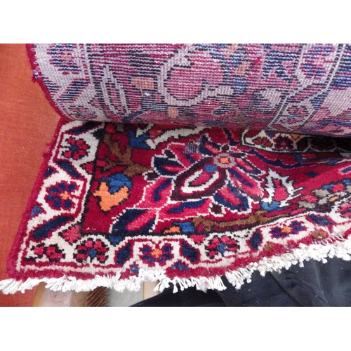 2469 - A red and blue lounge rug   (R) £150