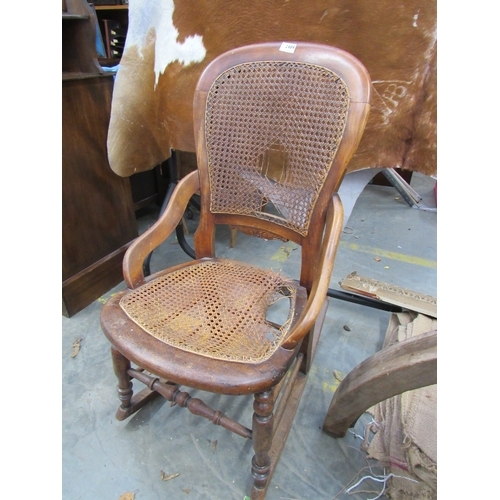 2489 - A Victorian beech rocking chair frame for re caning   (E) £8-12