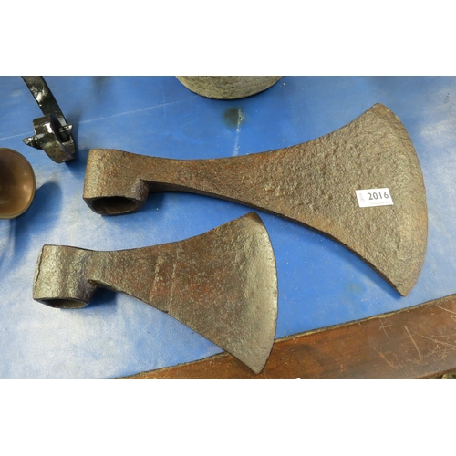 2016 - Two iron axe heads