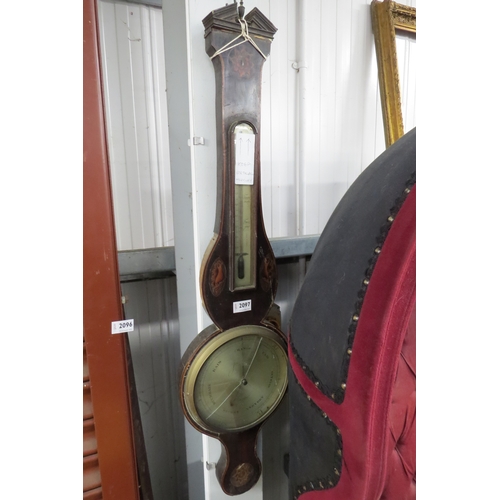 2097 - A Georgian mahogany barometer for restoration