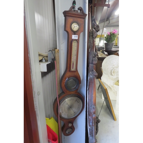 2107 - A 19th mahogany barometer, a/f