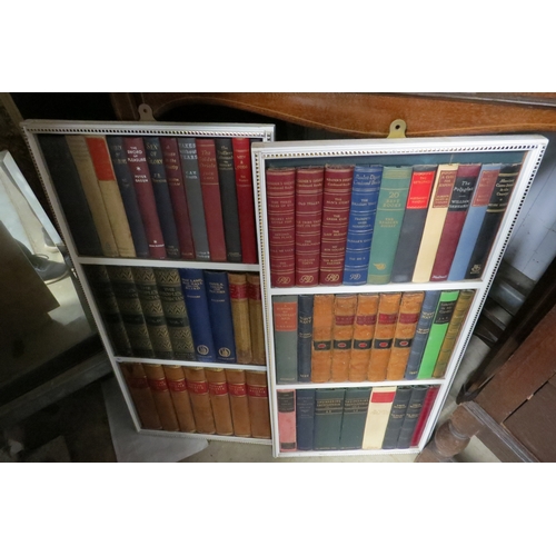 2120 - A quantity of pictures and prints including two faux book spine wall hangings