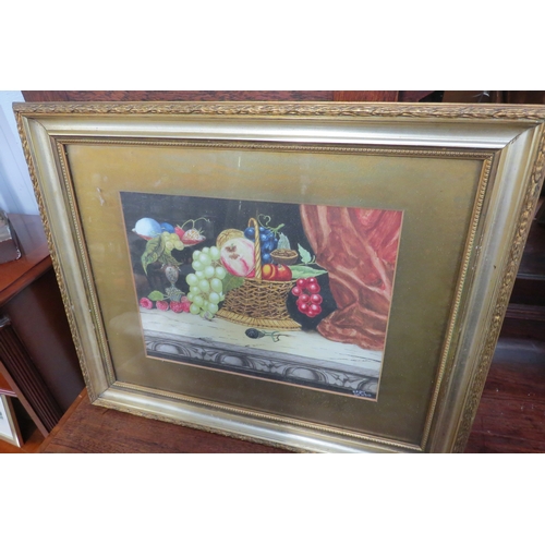 2158 - Two Edwardian framed watercolours of still life fruit   (R) £0