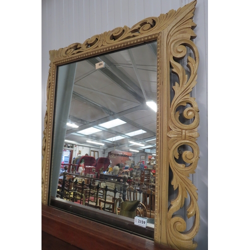 2159 - A carved and painted framed mirror   (R) £30