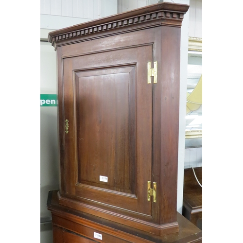 2177 - A Edwardian oak corner cupboard