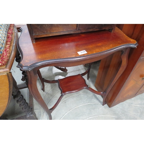 2186 - A 1930's mahogany two tier lamp table