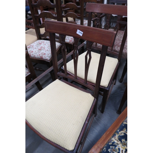 2194 - Three Georgian mahogany chairs   (E) £5-10