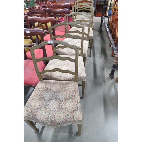 2203 - A set of 6 Georgian hand painted dining chairs