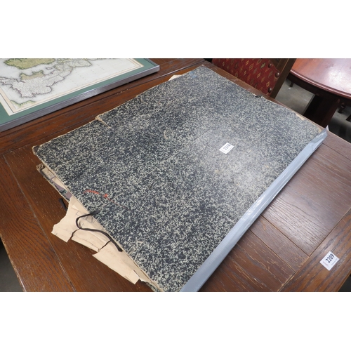 2210 - A folder containing a quantity of sketches and paintings