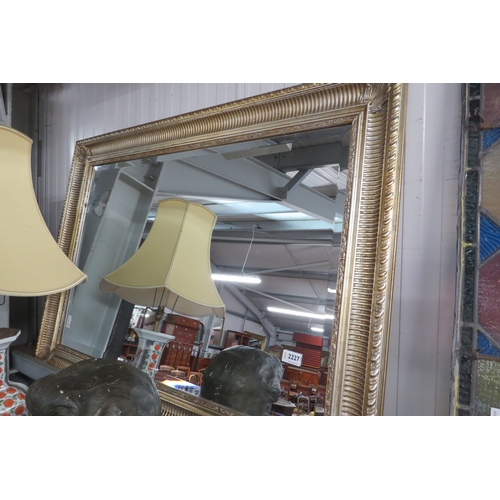 2227 - Two metallic classical style bevelled wall mirrors