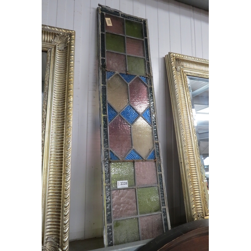 2228 - Two sections of leaded window panels