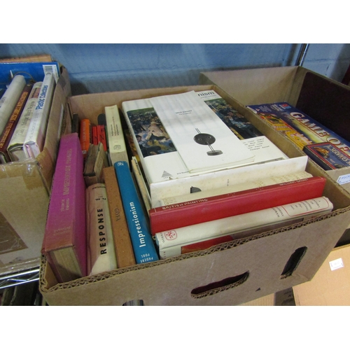 1409 - A box of assorted art books, including impressionist, Cezanne, Max Ernst, Goya, William Blake, Willi... 