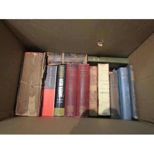 1410 - Two boxes of mixed books including Sir Robert Douglas 