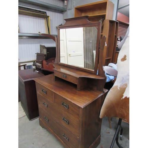 2487 - An Edwardian mahogany dressing chest   (E) £20-30