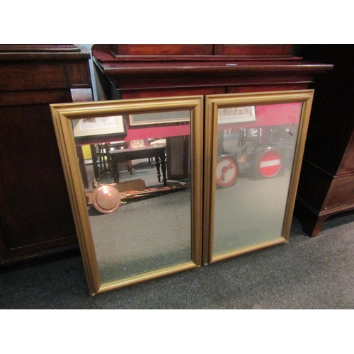 1106 - Two gilt framed rectangular wall mirrors