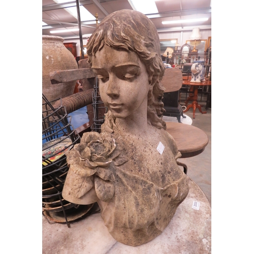 2031A - A 1950's weathered resin bust of a fair lady   (R) £120