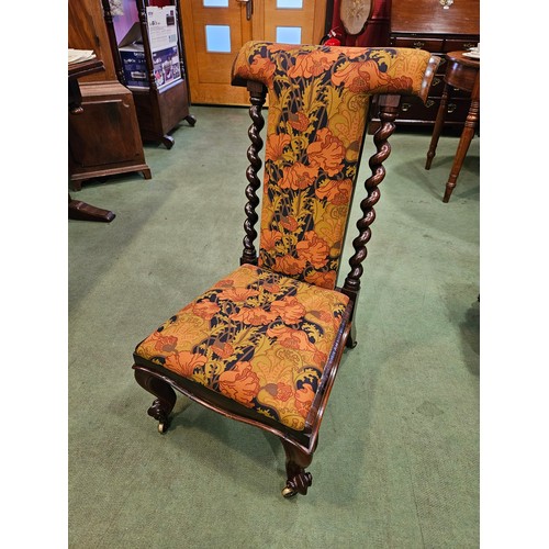 4120 - A circa 1840 rosewood chair with 