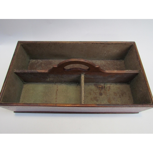 4232 - A George III oak cutlery tray, 40cm long