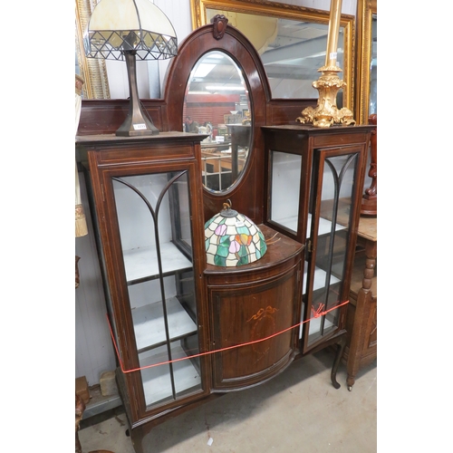 2198 - An Edwardian inlaid display cabinet