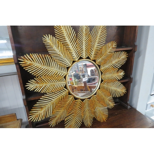 2222 - A fern design garden wall mirror