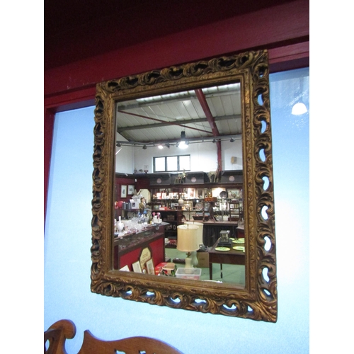 4014 - A classical gilt wall mirror of rectangular form, 55cm x 44cm total   (E) £15-20