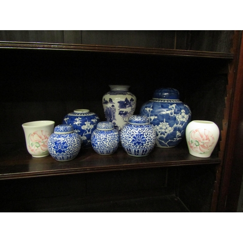 4049 - A selection of ceramics including blue and white ginger jars, Royal Doulton vase and pot etc.